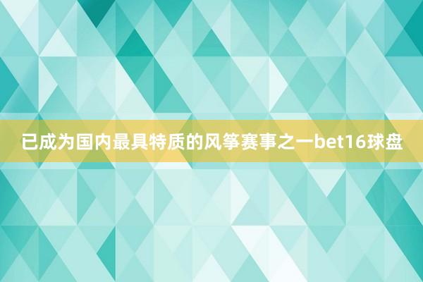 已成为国内最具特质的风筝赛事之一bet16球盘