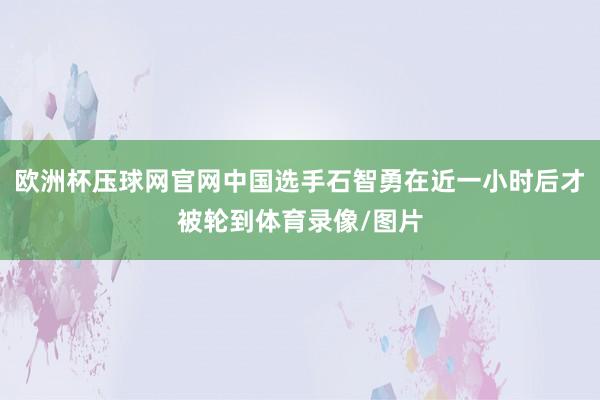 欧洲杯压球网官网中国选手石智勇在近一小时后才被轮到体育录像/图片