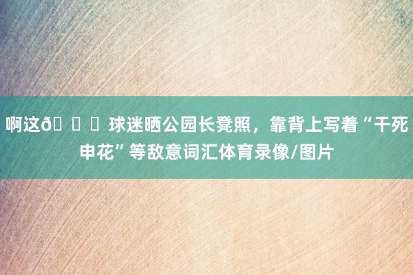 啊这😅球迷晒公园长凳照，靠背上写着“干死申花”等敌意词汇体育录像/图片